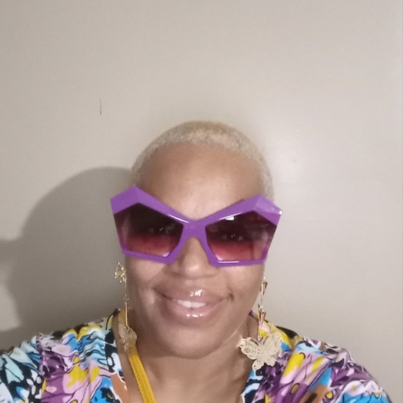 Purple Geometric Sunglasses main image 2